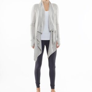 Lululemon Light Gray Waterfall Wrap Cardigan